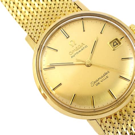 omega deville gold men's watch